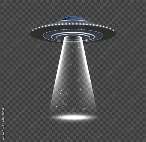 Vecteur Stock UFO Invasion Alien Spaceship Realistic Space Object