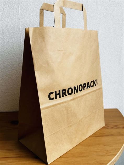 Chronopack Sac poignées plates kraft L