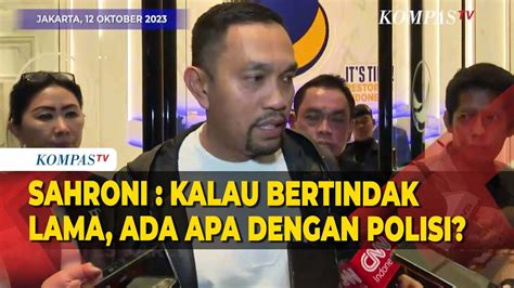 Sahroni Pertanyakan Lambatnya Penanganan Kasus Dugaan Pemerasan Oleh