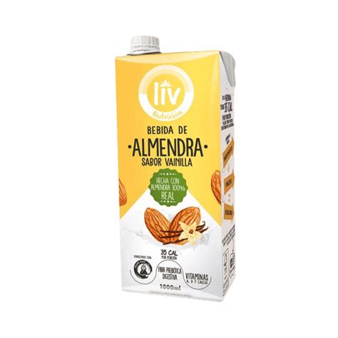 Liv Bebida De Almendra Sabor Vainilla Endulzada 1000 Ml Gourmetta