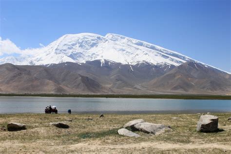 慕士塔格峰高山丘壑自然风景摄影汇图网