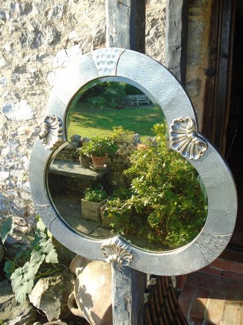 Antiques Atlas Arts Crafts Trefoil Pewter Mirror With Shells