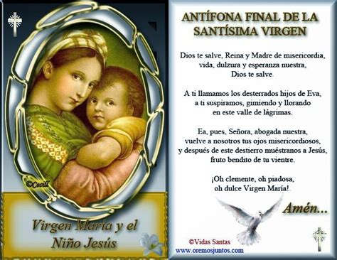 Virgen María Ruega por Nosotros DIOS TE SALVE REINA Y MADRE