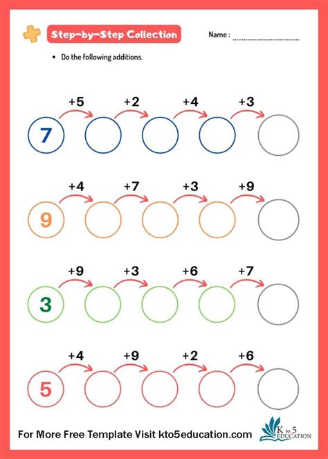 Free Step By Step Collection worksheet - Kto5Education