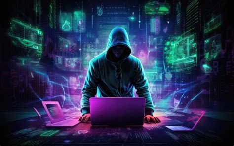 Un hacker escribe un código digital en el teclado de una computadora