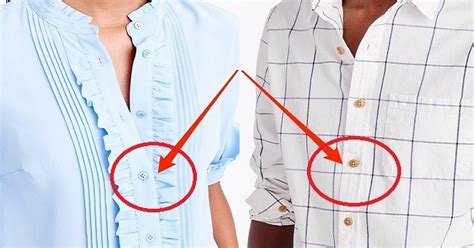 Find Out The Reason Why The Buttons Of Men And Women S Shirts Are On