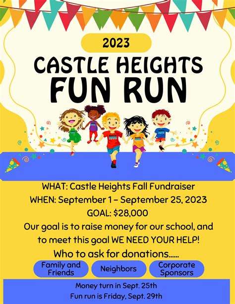 Its Fun Run Fundraiser Time Castle Heights Elementary School