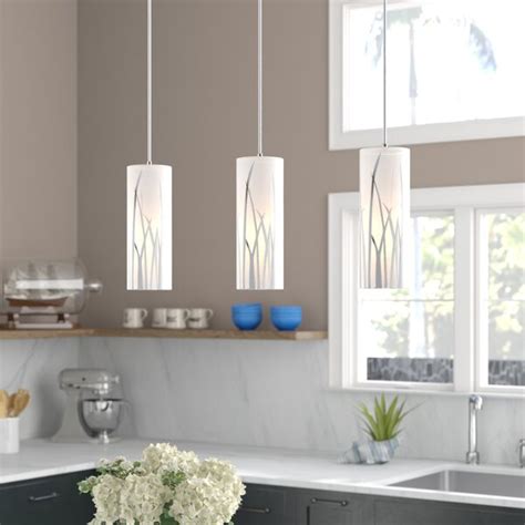 Beachcrest Home Mishti Light Chrome Kitchen Island Pendant