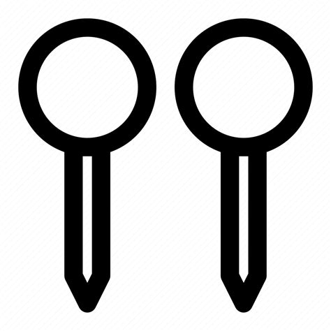 Pin Stationary Icon Download On Iconfinder On Iconfinder