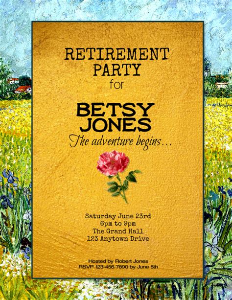 Floral Retirement Party Flyer Template Postermywall