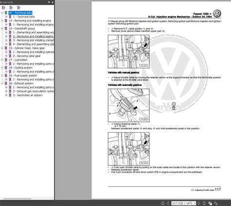 Auto Volkswagen Passat 1988 1994 Workshop Manuals Auto Repair