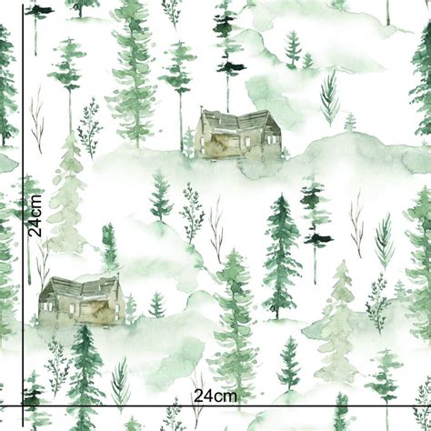 Winter Cabin Woven Frankie Bear Fabric