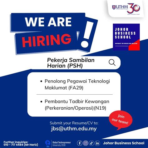 Iklan Jawatan Universiti Tun Hussein Onn Uthm Jobs Hub