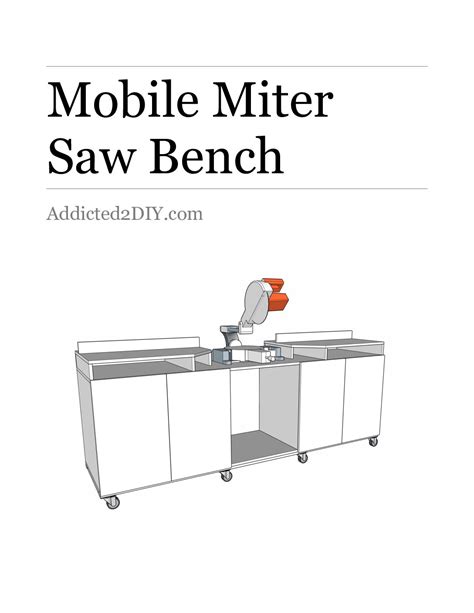 Mobile Miter Saw Bench Plans - Addicted 2 DIY