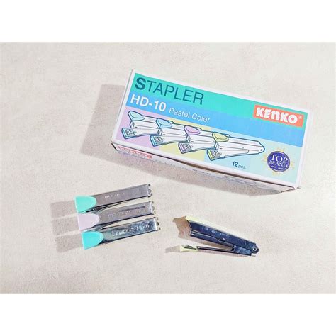 Jual Pcs Stapler Kenko Hd 10 Warna Pastel Jepretan Kenko Hd 10