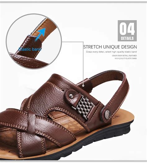 Big Size 48 Men Genuine Leather Sandals Summer Classic Men Shoes Slippers Soft Sandals Men Roman