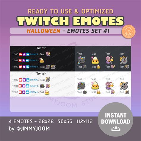 Halloween Emote Pack / Twitch Emotes / Candy Corn Bat Cauldron - Etsy