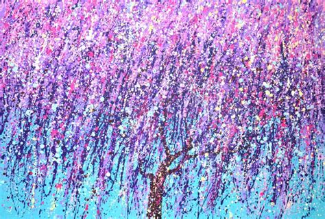 Blooming Purple Tree. Painting by Iryna Kastsova on Gallery Today