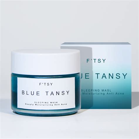 Private Label Blue Tansy Sleeping Mask Hydrating Acne Treatment Facial