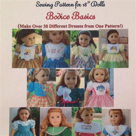 Pdf Sewing Pattern Fits Like American Girl Doll Clothes Etsy