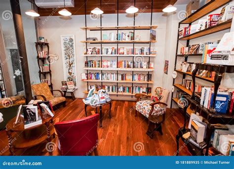 Inside Interior Of A Small Independent Retail Book Store Editorial