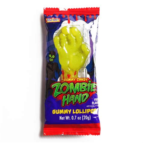 Treat Street Gummy Zombie Hand Lollipop 7 Oz Each 2 Items Per Order