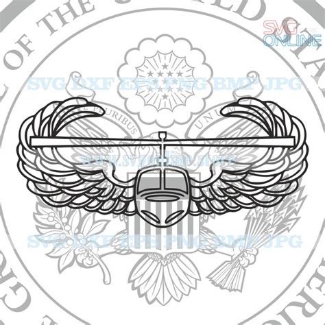 Army Air Assault Wings Svg Etsy