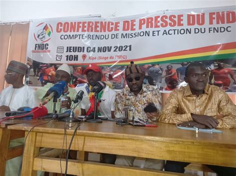 Conakry Compte rendu de la tournée de la délégation du FNDC dans la