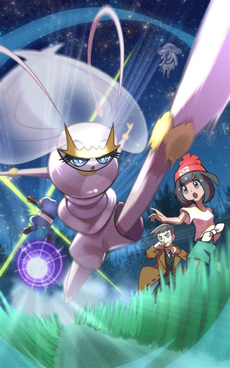 Selene Nihilego Pheromosa Croagunk And Looker Pokemon And 1 More