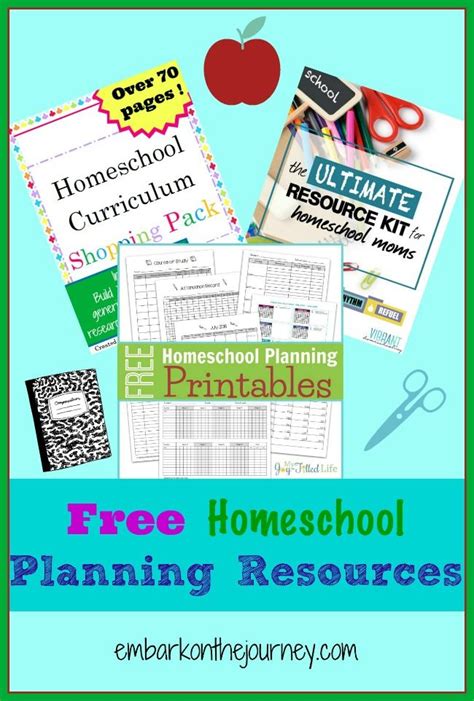 Free Variety Of Homeschool Planning Resources For Teacher And Student