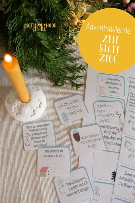 Adventskalender Zeit Statt Zeug Adventkalender Adventskalender