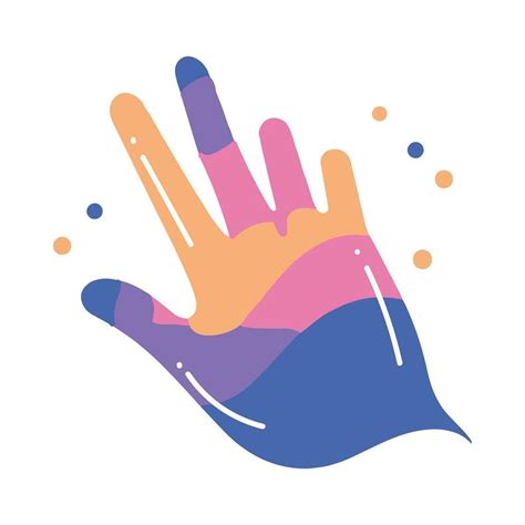 rainbow hands in flat style isolated on background 26132849 Vector Art ...