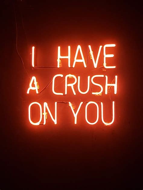 Orange I Have A Crush On You Neon Light Signage Rainbow Aesthetic