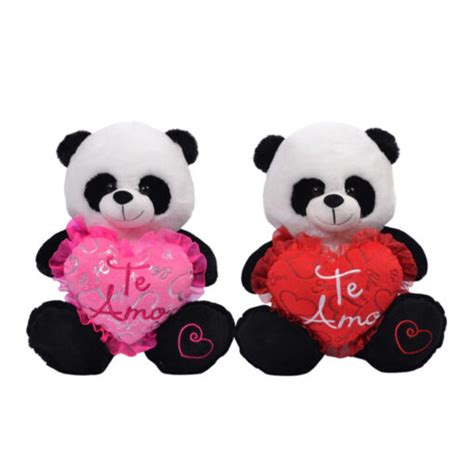 Panda Con Coraz N Te Amo Cm Sentado Modelos Olis Place Peluches