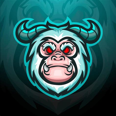 Yeti Head Mascot Esport Logo Design 6818313 Vector Art At Vecteezy