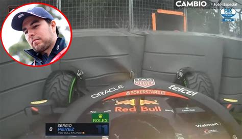 Video Checo Pérez Choca Contra Un Muro Y Queda Fuera De La