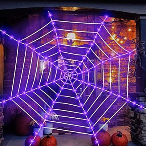 Light Up Lighted Spider Web Ft Led Halloween Spider Web Lights