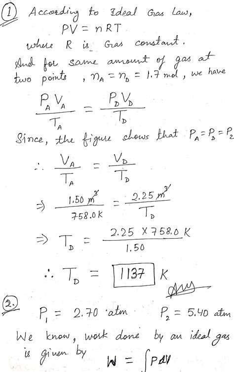 Solved In A Refrigerator Mol Of An Ideal Monatomic Gas Is