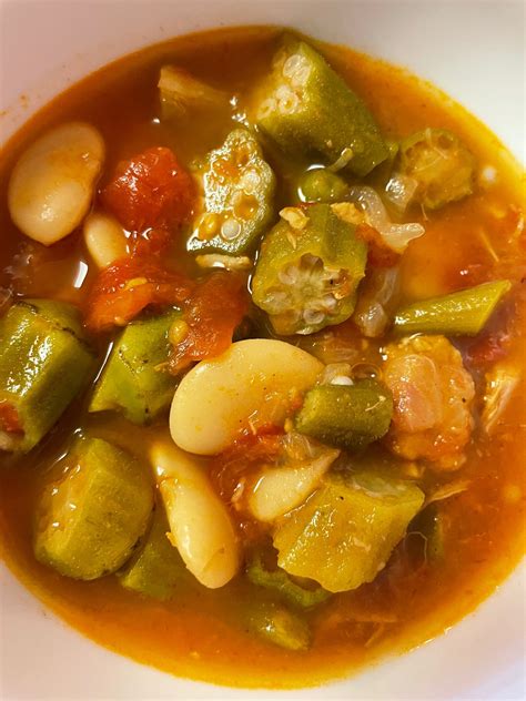 Okra Soup Southern Style With Tomatoes And Beans The Smart Slow Cooker