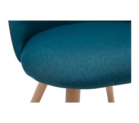 Chaises Scandinaves En Tissu Bleu Canard Et H Tre Massif Lot De