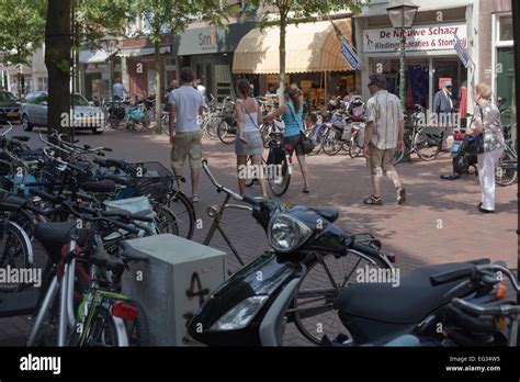 Leiden Dutch Province Of South Holland The Netherlands High Street