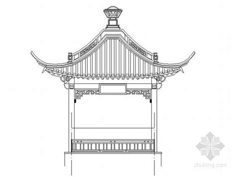 中式古典四角亭施工详图 园林景观节点详图 筑龙园林景观论坛