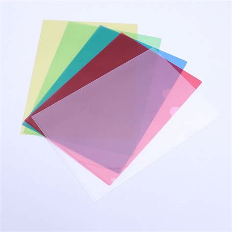 L Shape Plastic A4 File Folder Pp Material Pockets China A4 Pockets