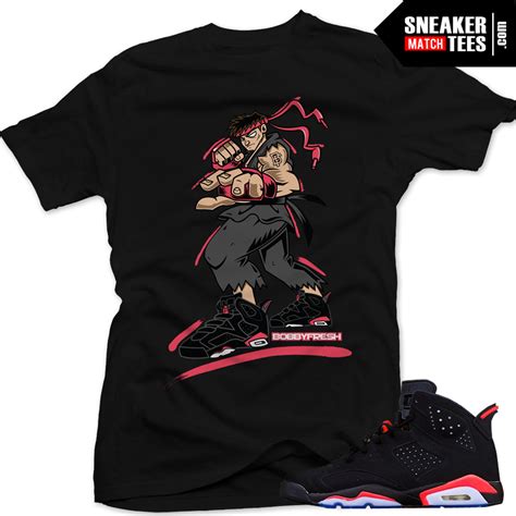 Infrared 6s Black Sneaker Tees|RYU Sneaker Tee Black