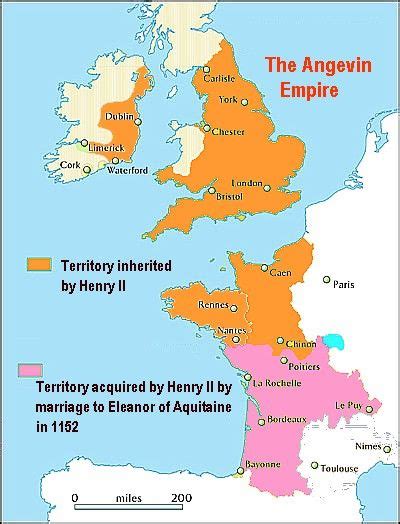 House Of Plantagenet Angevin Empire England Map Empire