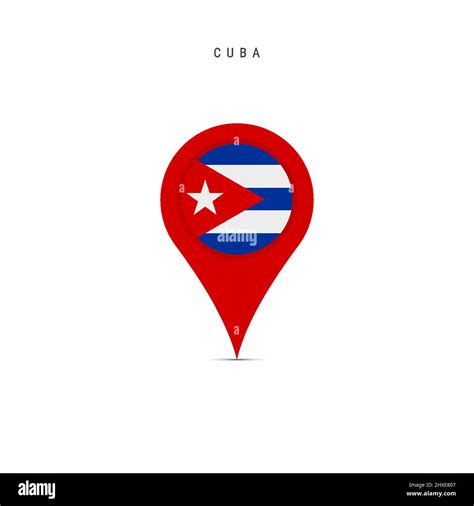 Teardrop Map Marker With Flag Of Cuba Cuban Flag Inserted In The Location Map Pin Flat Vector