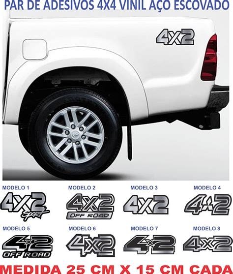 Par Adesivos X Off Road A O Escovado F F Ranger Mercado Livre