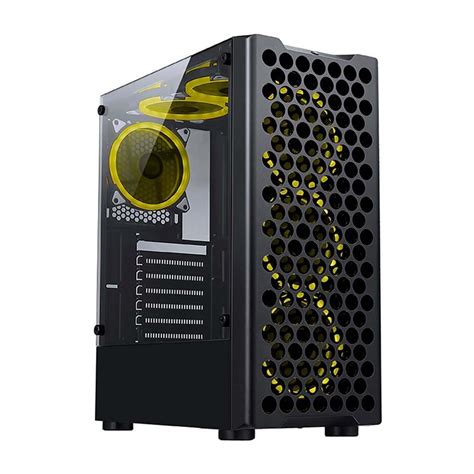 Gabinete Gamer Rise Mode Z Glass Rgb Lateral Em Vidro Fume Preto