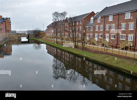 Redevelopment Work Along The River Calder In Wakefield West Yorkshire
