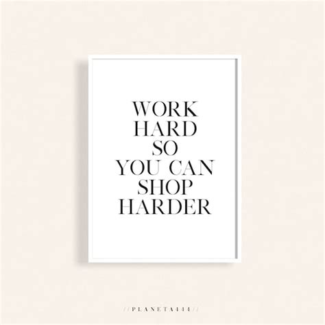 Hard Work Quote Wall Art - Etsy